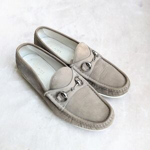 Gucci Horsebit Loafers Gray Men 8 Leather